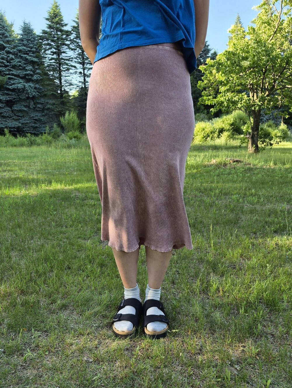New Hashttag Mineral Dyed Pink Skirt